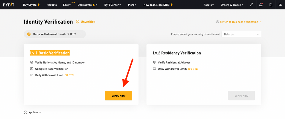 bybit id verification